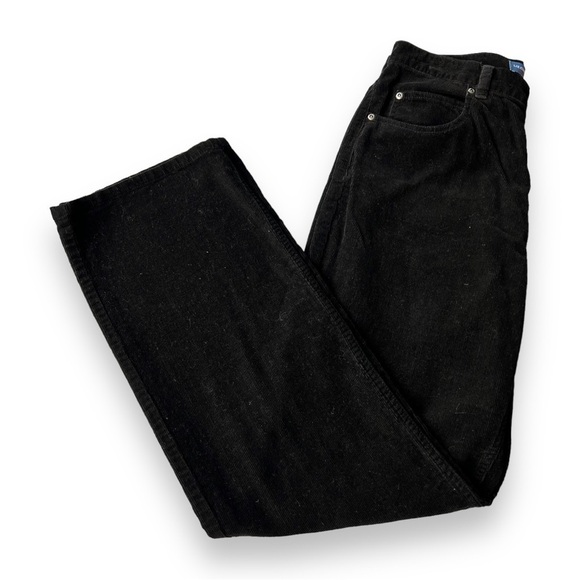 Liz Claiborne Lizwear Jeans Corduroy Pants Black Size 10 - Picture 1 of 4